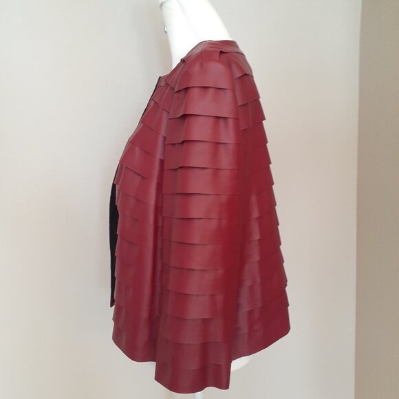 Lafayette 148 Leather Tiered Jacket - Picture 3 of 14